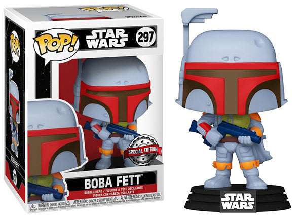 2019 Exclusive Special Edition Vintage-style Boba Fett Funko Pop! Figurine No. 297