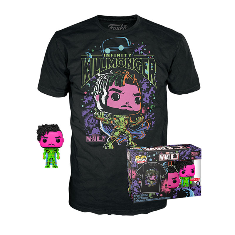 Exclusive Target: 2XL Sealed Infinity Killmonger (Blacklight) & Tee Set